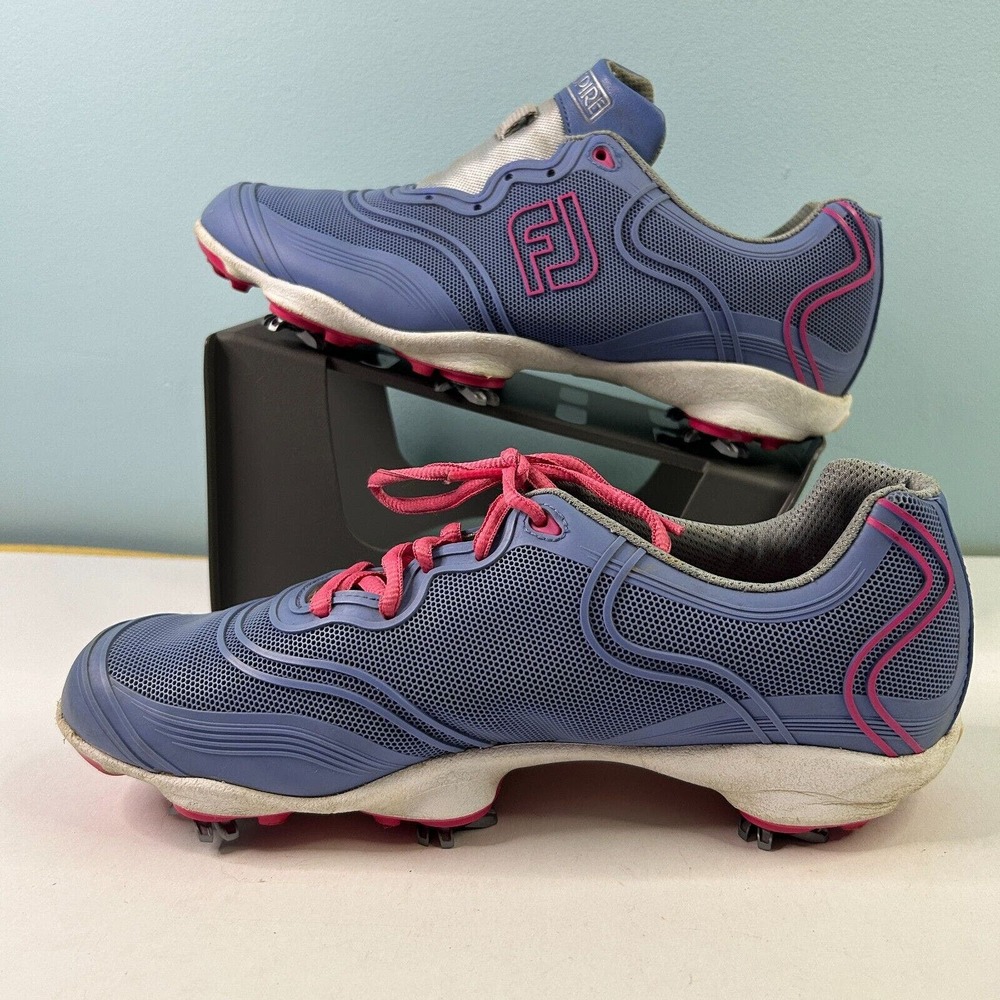 Footjoy Aspire Golf Shoes Women's Size 8.5 M Periwinkle Blue MISSING LACES 98896 - Picture 5 of 15